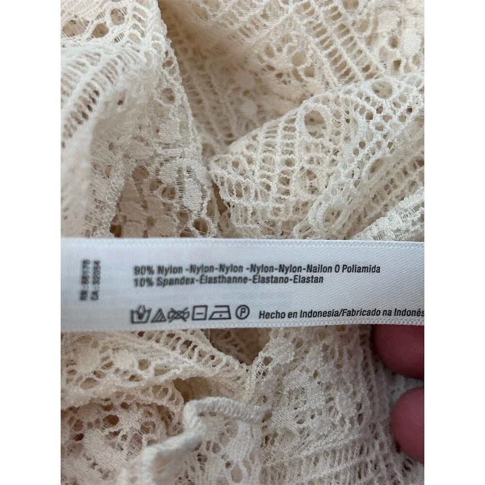 Free People Sweet Memories Lace Turtleneck Feminine Whimsigoth Ivory XS NWOT